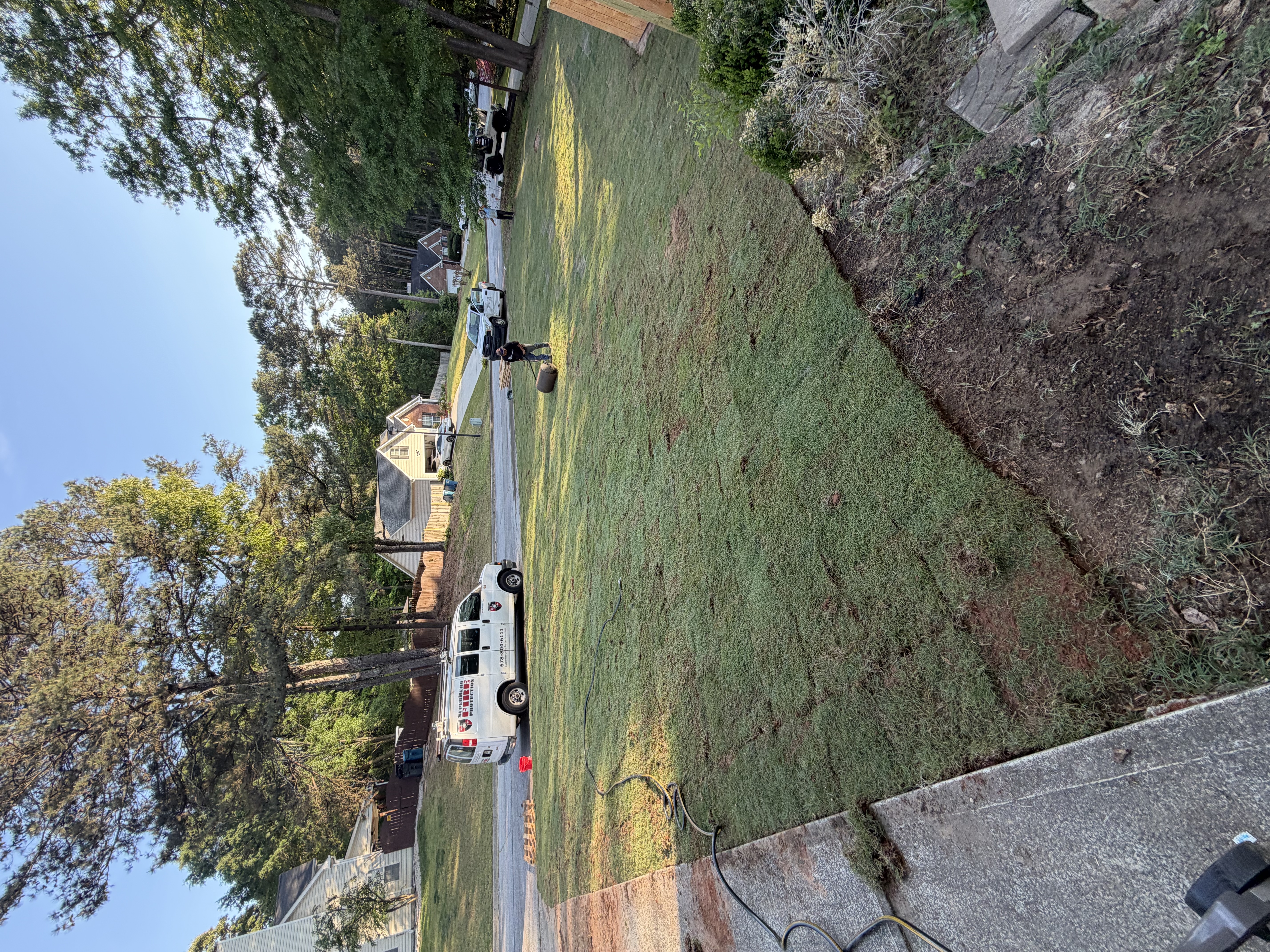 Pool area grading